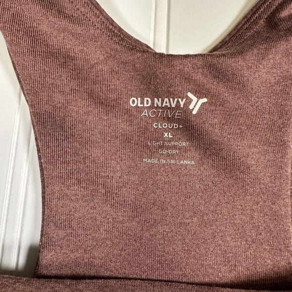 Old Navy Active Women's Cloud+ Sports Bra Brown/Maroon Size XL NWOT - Picture 2 of 3